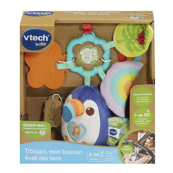 VTech Titouan Mon Toucan Éveil Des Sens Bouteilles Plastique Recyclées - vue 4