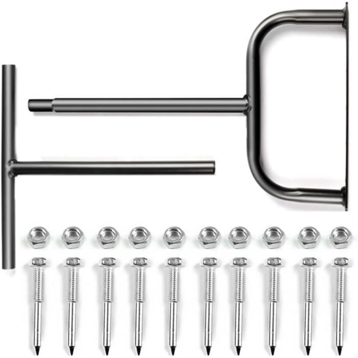 Aérateur De Pelouse 2 En 1 - 16 Pointes + 8 Trous Décompacteurs - Manche Ergonomique Et Kit Nettoyage Inclus