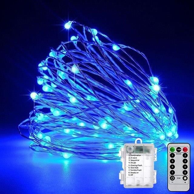 Guirlande Lumineuse LED 5m 50 Lumières - Alimentation Par Piles, Contrôle Par Bouton Ou App, Pour Intérieur/extérieur