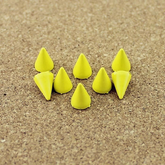 RIVET,yellowLot De 50 Rivets Et Pointes Colorés, 7x10mm, Pour Vêtements, Sac En Cuir