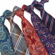 CRAVATE Homme - Cravate business en tissu jacquard fashion style 3 - noir FZ™-1