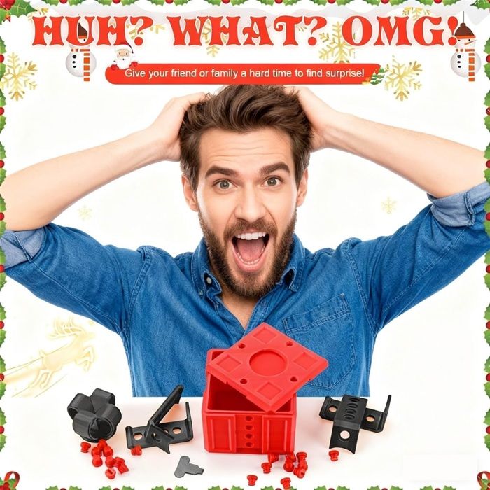 Boîte Cadeau Farce Doigt D’honneur – Coffret 20 Vis – Puzzle 3D Décalé – Anniversaire, Enterrement De Vie, Noël