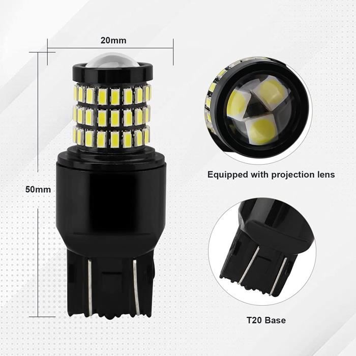 7443 Ampoule LED, KaiDengZhe W21/5W T20 992 Ampoules de Feux de Freinage LED  de Voiture