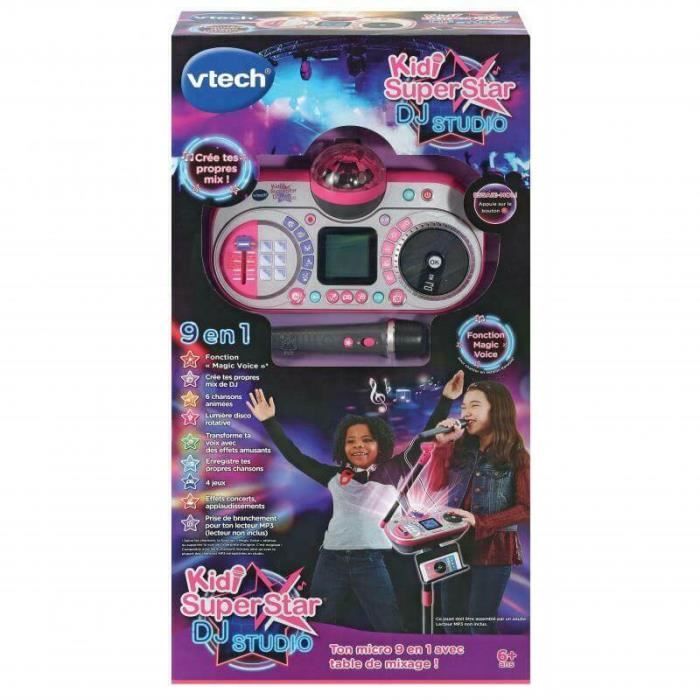 Micro interactif avec table de mixage - VTech - Kidi SuperStar DJ Studio -  Rose - Pour Enfant de 8 ans et plus - Cdiscount Jeux - Jouets