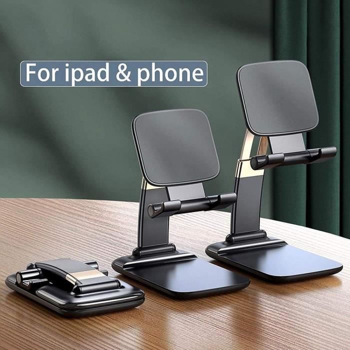 Support de bureau rotatif pour tablette 360 Support flexible pour téléphone  cellulaire iPhone/iPad/tablette Samsung/téléphone intelligent, noir