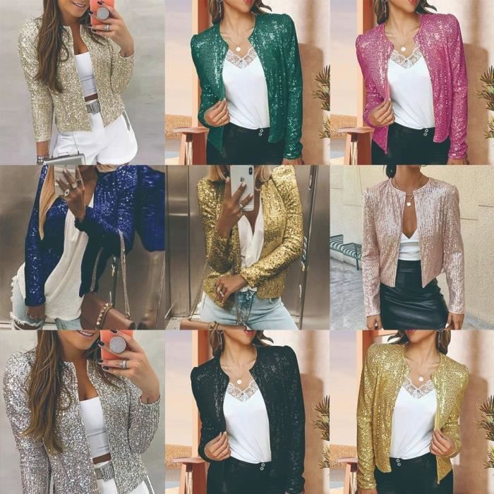 Veste femme paillette outlet