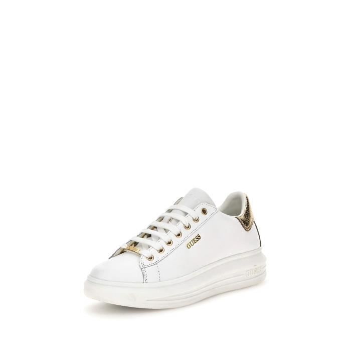 Basket femme Guess Vibo - white gold - 40 White gold - Cdiscount Chaussures