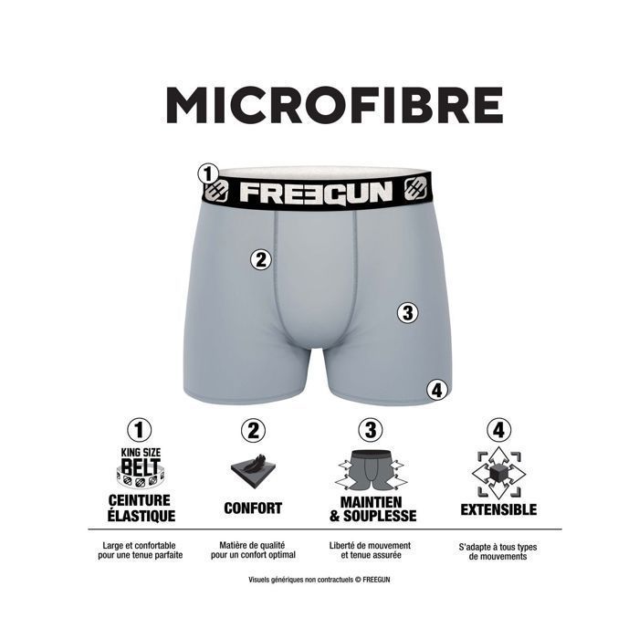 Boxers Homme FREEGUN La Vache Qui Rit - Lot De 3 Caleçons Originaux