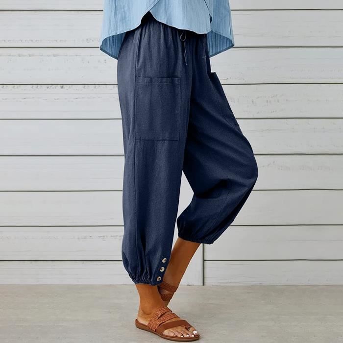 Pantalon fluide élastique cheville outlet