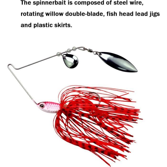Lot de 2 leurres Spin Addict Spinnerbait Spin Pike 18 et 22g Lot de 2 leurres Spin Addict Spinnerbait Spin Pike 18 et 22g