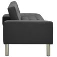 7899Good| Canapé-lit de Haute qualité,Sofa de salon Retro Design,,Canapé d'angle Réversible Convertible, Gris Similicuir-2