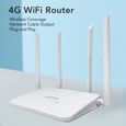 Tbest routeur WiFi Mobile Routeur WiFi 4G 300Mbps, emplacement pour carte SIM Standard, 4 antennes, prise en charge de 20 Prise UE-2