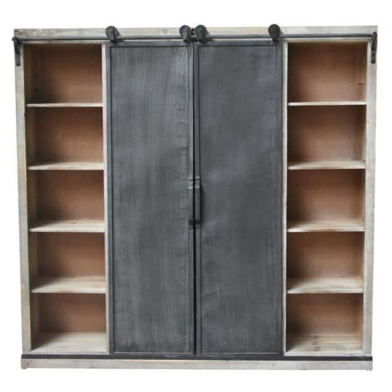 Meuble Industriel Etagere Bahut Porte En Fer Armoire 117 Cm Achat Vente Buffet Bahut Meuble Industriel Etagere Soldes Sur Cdiscount Des Le 20 Janvier Cdiscount
