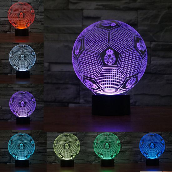 TD®Real Madrid football lumière 3D coloré tactile LED lumière