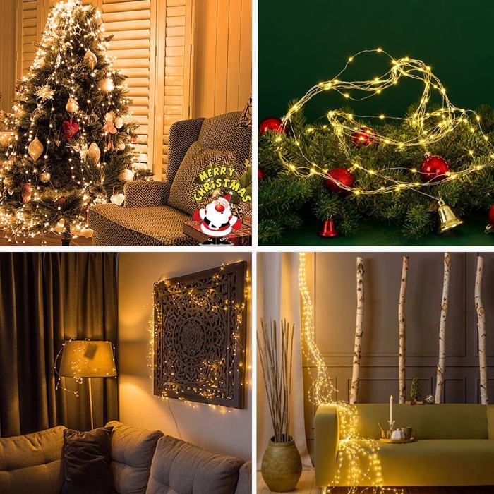 Guirlande Lumineuse à 100 LED Globe USB Avec Télécommande RGB Extensible 16 Modes De Décoration