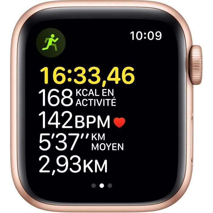 Acheter un modèle Apple Watch SE GPS + Cellular, Boîtier en aluminium  minuit de 40 mm, Bracelet Sport lumière stellaire - M/L - Apple (FR)