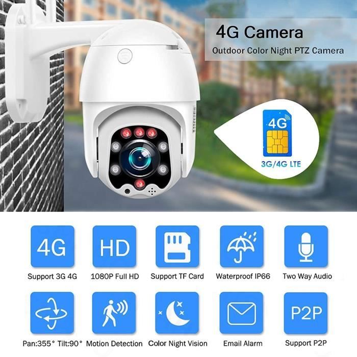 Caméra Sans Wifi Surveillance 3G 4G Autonome Sans Internet l Camera-Optiqua