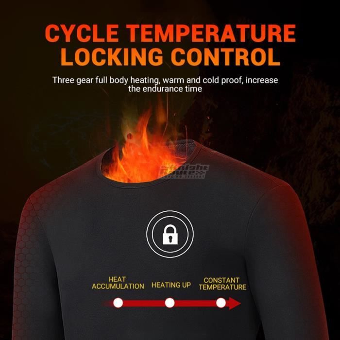 Sous-vêtements chauffants d'hiver pour hommes, polaire USB, veste de moto  chauffante thermique - Cdiscount Auto