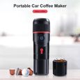 Capsule électrique Machine à café Portable Voiture à bord d'espresso Chauffage Cafetière à goutte semi-automatique rouge-3