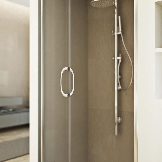 Cabine Douche 70x80 AP 80 CM H185 granit/é C mod/èle Sintesi Duo 2 Portillons