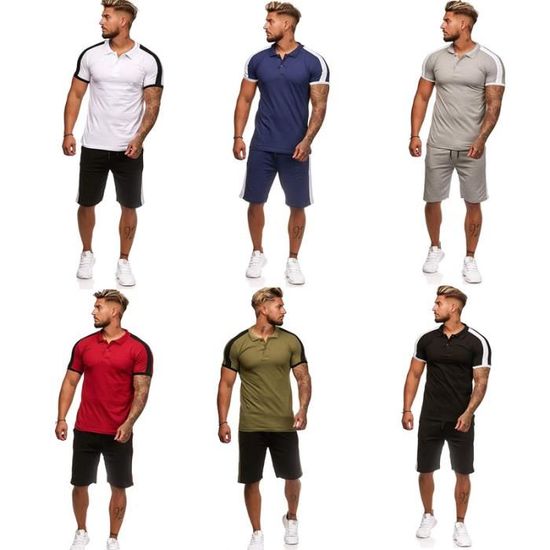 ensemble short tee shirt homme marque