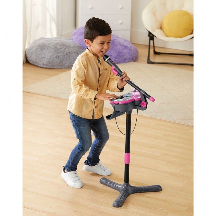 VTech - Kidi Superstar DJ Studio Rose, icro Karaoké Enfant 9 en 1 avec