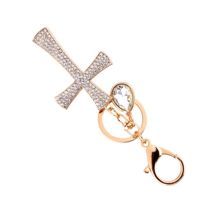 Yawdil Porte-clés En Forme De Croix De Fer Avec Ruban Et