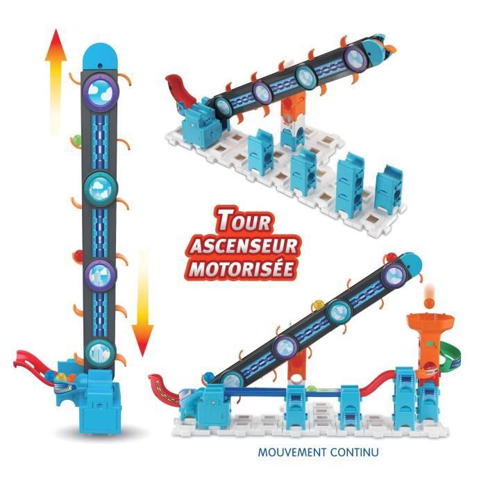 VTech Marble Rush Circuit à Billes Électronique Super Sky Tower XL300E – 143 Pièces + 10 Billes – Dès 4 Ans (Version Française)