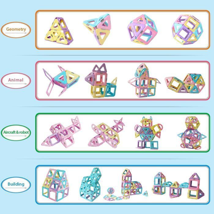 BrainToys Imanix Classic 32 Pièces - Aimants Et Jouets Magnétiques Multicolores - Jeu Créatif Pour Enfants