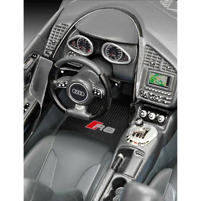 Revell Maquette Audi R8 Noire – 106 Pièces – Échelle 1/24 – 18,4 Cm – Dès 10 Ans