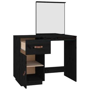 vidaXL Coiffeuse avec LED noir 60x40x140 cm Coiffeuses
