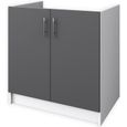 Meuble bas cuisine gris mat