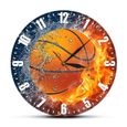 Horloge murale de basket ball horloge murale silencieuse Design moderne Sport garçons chambre d'enfa objet decoratif ZSP-21357-0