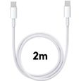 Cable USB-C USB-C 2m pour MacBook - MacBook Air - MacBook Pro - iMac - Mac mini Phonillico®-0