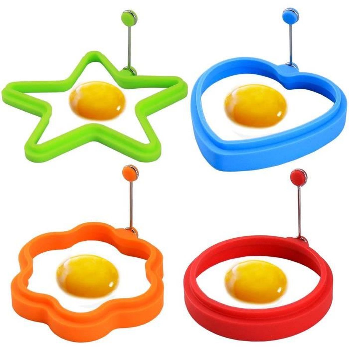 En Forme De Coeur Etoile Cercle Fleur Moule Ustensiles De Cuisine Pancake Anneaux Pour Crepes Pain Dessert Et Cuisson Cdiscount Maison