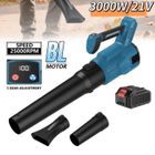 UVERBON Souffleur à feuilles sans fil 3000W, 2 batteries 21V + 1 chargeur, 3 vitesses, 25000RPM, indicateur LED, vent fort Souffleur
