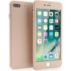 MOONCASE Housse Coque intégrale pour iPhone 7 Plus 360 Degres + Protection en Verre Trempé Étui Anti-Rayures et Anti-Choc [ Or ]
