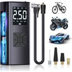 QJRRX Gonfleur de Pneus - Intelligent - 4500mAh - Écran LCD - Lampe LED - 150PSI