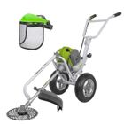 Débroussailleuse Thermique 52cm³ à Roues Lame Ø 255 mm + Casque de sécurité Grillagé VITO