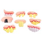 VORCOOL 8 PCS pourri de bonne qualité drôle dents laides modèle de dentier fausses pour la MASQUE VISAGE - ACCESSOIRE DEGUISEMENT VISAGE