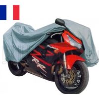 Housse Bâche MOTO Couvre-Moto Vélo VTT Scooter Taille L 230cm Gris Imperméable
