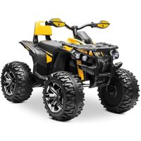 Playkin - quad racer yellow - quad électrique pour enfants 12V batterie rechargeable 4 roues +3 ans 