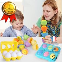 CONFO  intelligent d'oeufs tordus de reconnaissance d'oeuf couleur jouet éducatif de simulation d'éducation précoce pour enfants