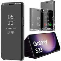 Coque pour Samsung Galaxy S23 Effet Miroir Fenêtre Translucide Protection Renforcée - Noir
