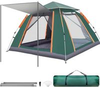 Tente de Camping Automatique pour 3 Personnes,imperméable avec moustiquaire,Anti-UV vert