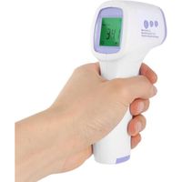 Thermomètre Frontal, Thermomètre Médical Sans Contact avec Lctures Instantanées Précises Alarme Fièvre et Rétro-Eclairés