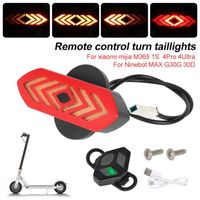 Feu arrière pour Scooter électrique - ROLEADER - avec télécommande, lampe d'avertissement, Rechargeable - pour Xiaomi M365/1S