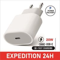 Chargeur Secteur Rapide 20W pour iPhone 15 - iPhone 15 PLUS - iPhone 15 PRO - iPhone 15 PRO MAX - ZISONIX®