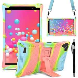 Etui de Protection Housse Universelle Tablettes 7 Pouces Porte Carte Cuir Blanc