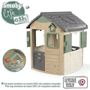 MAISONNETTE EXTÉRIEURE SHOT CASE - Smoby Life - Maison Jura Lodge - Cabane enfant personnalisable avec accessoires Smoby - Plastique recyclé - Fabriquée
